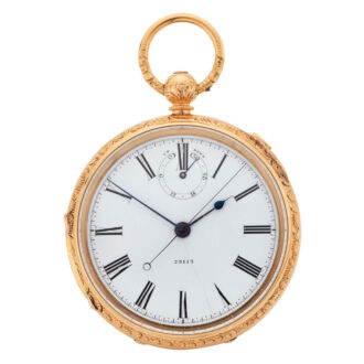 Rare English 18K gold lever watch with tourbillon Circa 1878