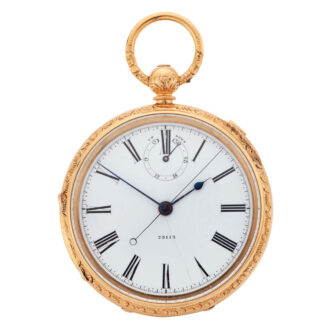 Rare English 18K gold lever watch with tourbillon Circa 1878 Rare English 18K gold lever watch with tourbillon Circa 1878