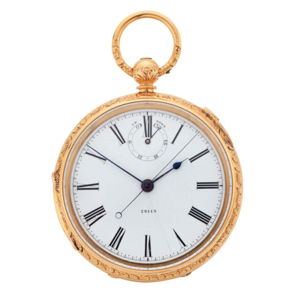 Rare English 18K gold lever watch with tourbillon Circa 1878 Rare English 18K gold lever watch with tourbillon Circa 1878