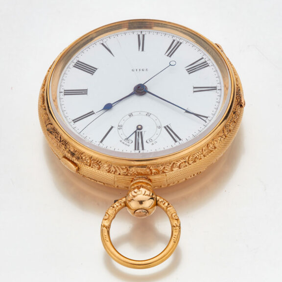 Rare English gold deck watch with tourbillon Circa 1878 Rare English gold deck watch with tourbillon Circa 1878Rare English gold deck watch with tourbillon Circa 1878
