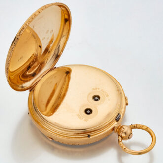 Rare English gold deck watch with tourbillon Circa 1878 Rare English gold deck watch with tourbillon Circa 1878