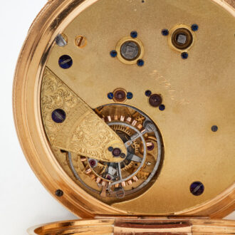 Rare English gold deck watch with tourbillon Circa 1878 Rare English gold deck watch with tourbillon Circa 1878
