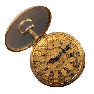 German verge watch with repoussé decoration Circa 1750