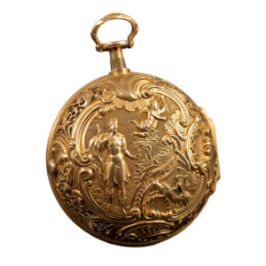 German verge watch with repoussé decoration Circa 1750