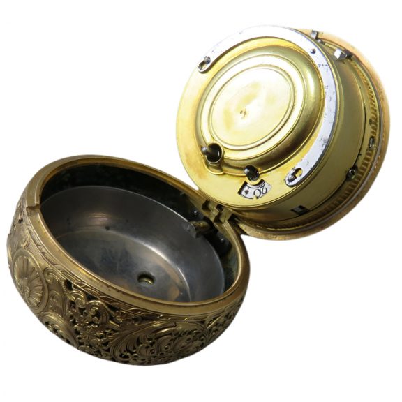 German verge watch with repoussé decoration Circa 1750 German verge watch with repoussé decoration Circa 1750