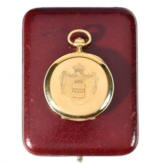 Swiss 18 carat gold half hunting cased lever watch Circa 1900