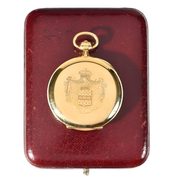 Swiss 18 carat gold half hunting cased lever watch Circa 1900 Swiss 18 carat gold half hunting cased lever watch Circa 1900