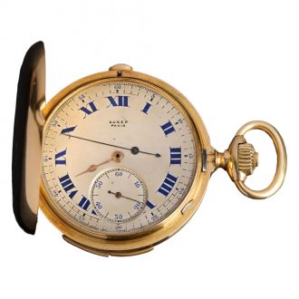 French 18K gold quarter repeating chronograph watch Circa 1912