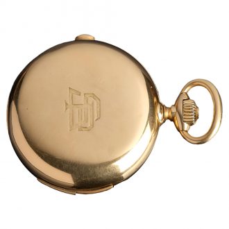 French 18K gold quarter repeating chronograph watch Circa 1912