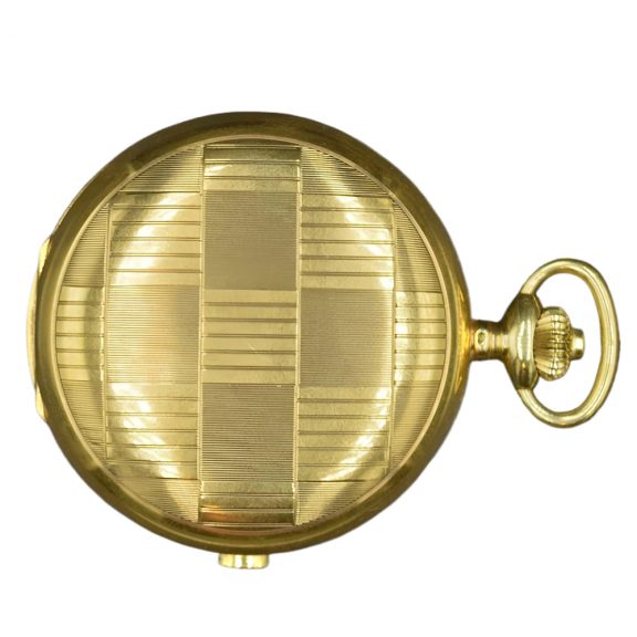 French gold keyless lever chronograph pocket watch Circa 1920 French gold keyless lever chronograph pocket watch Circa 1920