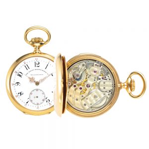 Fine Swiss gold minute repeating pocket watch Circa 1893