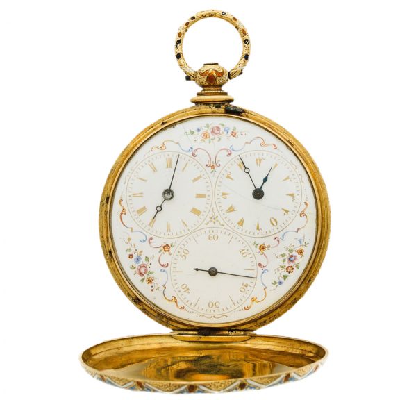 Swiss gold enamel watch made for the Turkish market Circa 1850 Swiss gold enamel watch made for the Turkish market Circa 1850