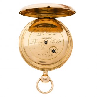 French 18 carat gold quarter repeating pocket watch Circa 1800