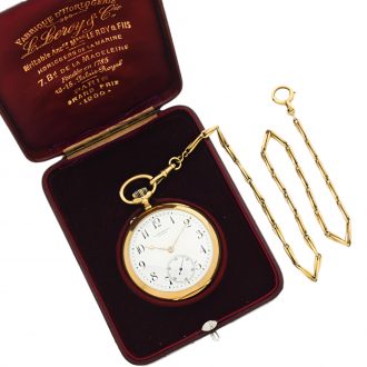 French 18 carat gold very fine precision anker chronometer Circa 1900