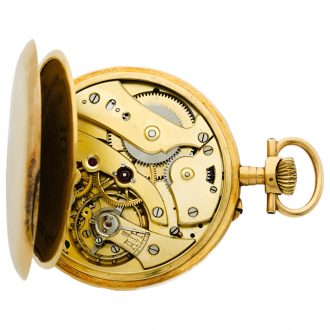 Swiss 18 carat gold open faced chronometer watch Circa 1925
