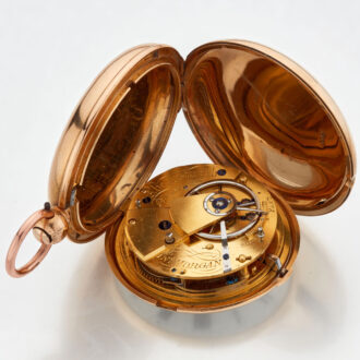 Heavy English 18K gold full hunter lever watch Circa 1820