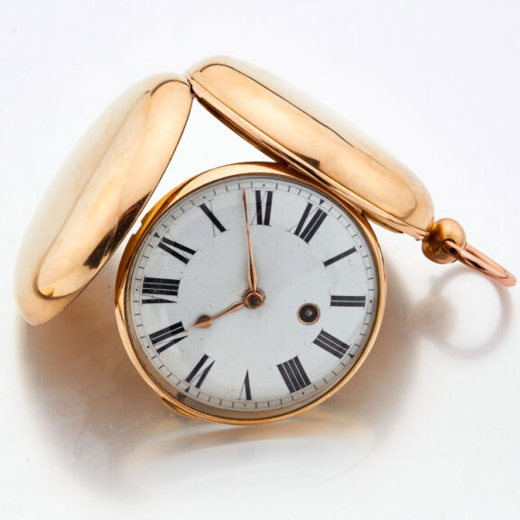 Heavy English 18K gold full hunter lever watch Circa 1820 Heavy English 18K gold full hunter lever watch Circa 1820