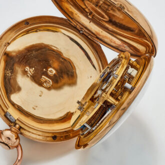 Heavy English 18K gold full hunter lever watch Circa 1820