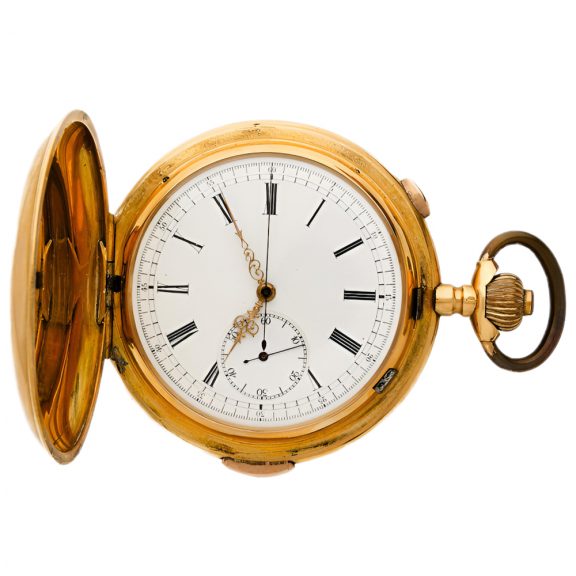 Swiss 18K gold quarter repeating chronograph Circa 1900