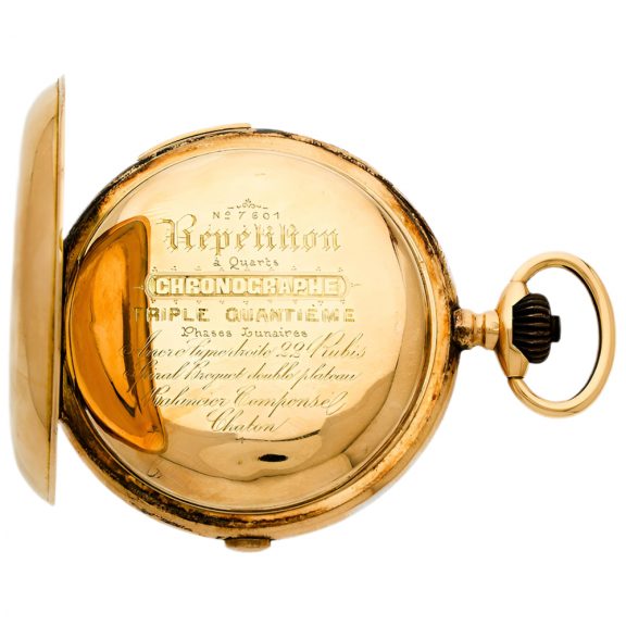 Large Swiss 14 carat gold complicated lever watch Circa 1900 Large Swiss 14 carat gold complicated lever watch Circa 1900