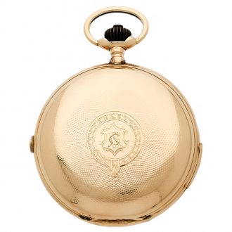 Large Swiss 14 carat gold complicated lever watch Circa 1900