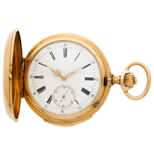 Swiss 18K gold minute repeating pocket watch Circa 1900