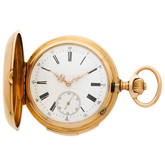 Swiss 18K gold minute repeating pocket watch Circa 1900
