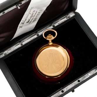 Swiss 18K gold minute repeating pocket watch Circa 1900