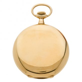 Swiss 18 carat gold hunting cased keyless pocket watch Circa 1910