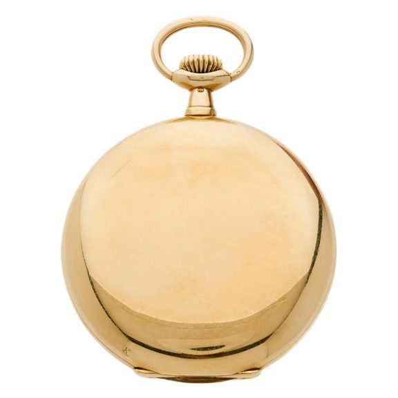 Swiss 18 carat gold hunting cased keyless pocket watch Circa 1910 Swiss 18 carat gold hunting cased keyless pocket watch Circa 1910