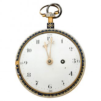 French gold and enamel decorated verge watch Circa 1790
