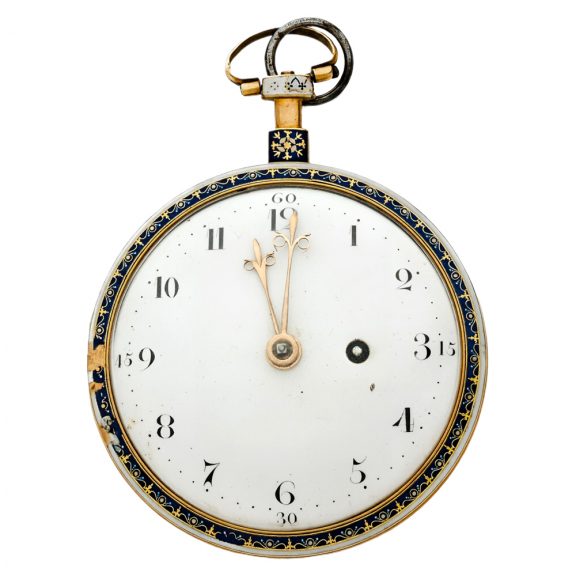 French gold and enamel decorated verge watch Circa 1790 French gold and enamel decorated verge watch Circa 1790