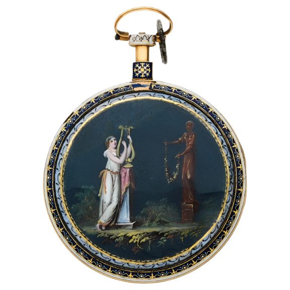 French gold and enamel decorated verge watch Circa 1790