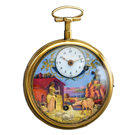 Swiss gold automaton watch "The Dairy Maid" Circa 1810