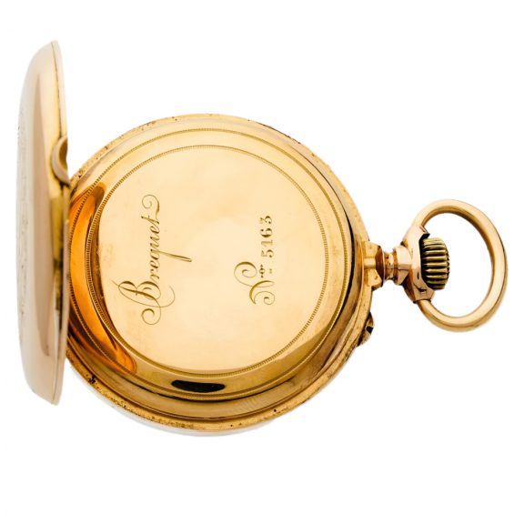 Swiss 18 carat gold open faced keyless lever watch Circa 1886 Swiss 18 carat gold open faced keyless lever watch Circa 1886