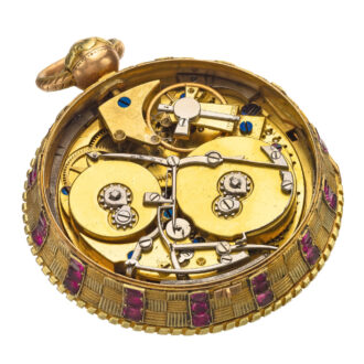 Swiss unusual small gold musical automaton watch Circa 1815 Swiss unusual small gold musical automaton watch Circa 1815