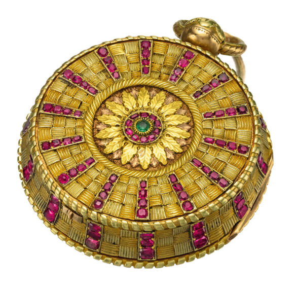 Swiss unusual small gold musical automaton watch Circa 1815 Swiss unusual small gold musical automaton watch Circa 1815
