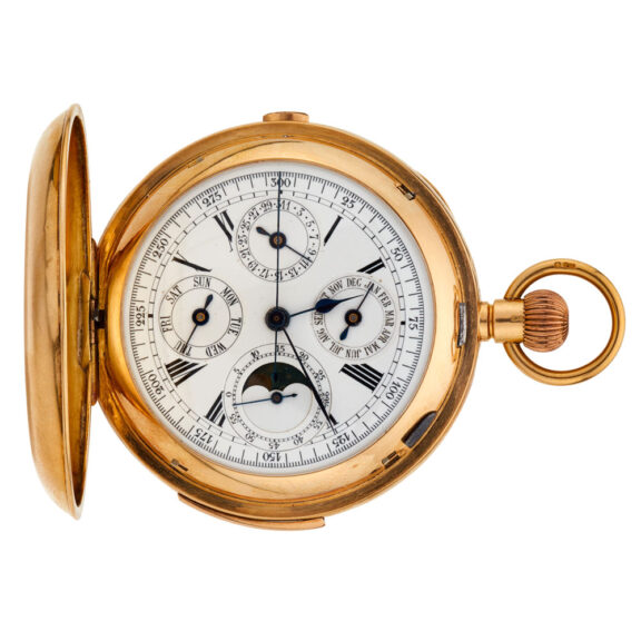 English calender minute repeating chronograph Circa 1907 English calender minute repeating chronograph Circa 1907