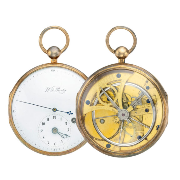 German rare silvered metal dead seconds watch Circa 1800