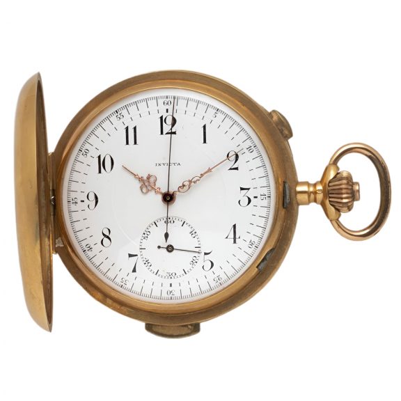 Swiss 18K gold quarter repeating chronograph watch Circa 1900