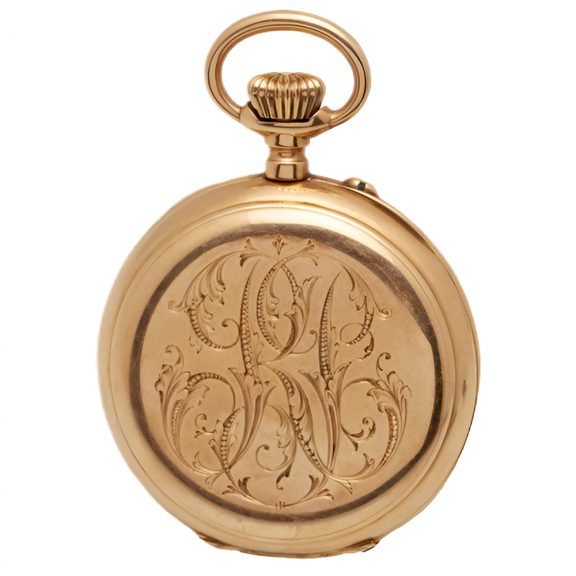 French 18K gold open faced keyless cylinder pocket watch Circa 1900 French 18K gold open faced keyless cylinder pocket watch Circa 1900