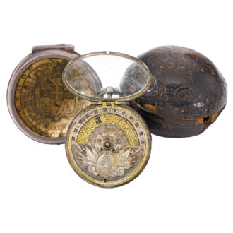 nglish silver pair cased wandering hour watch Circa 1710