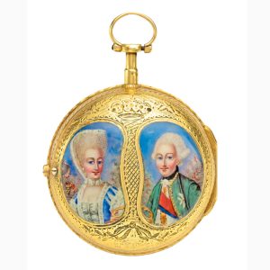 French gold and enamel pair cased watch Circa 1780
