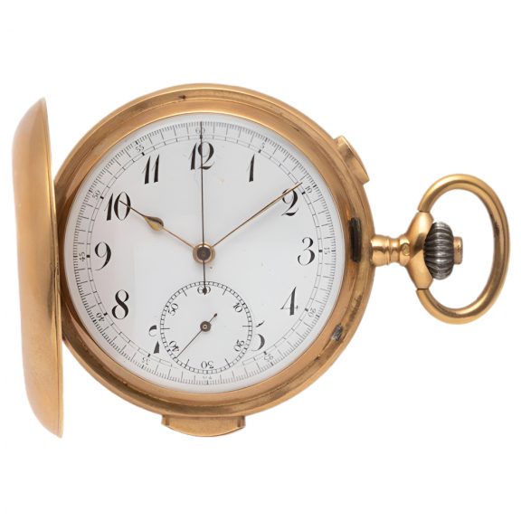 Swiss 18K gold quarter repeating chronograph Circa 1905