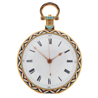 Exquisite Swiss gold enamel watch "The Butterfly" Circa 1830 Exquisite Swiss gold enamel watch "The Butterfly" Circa 1830