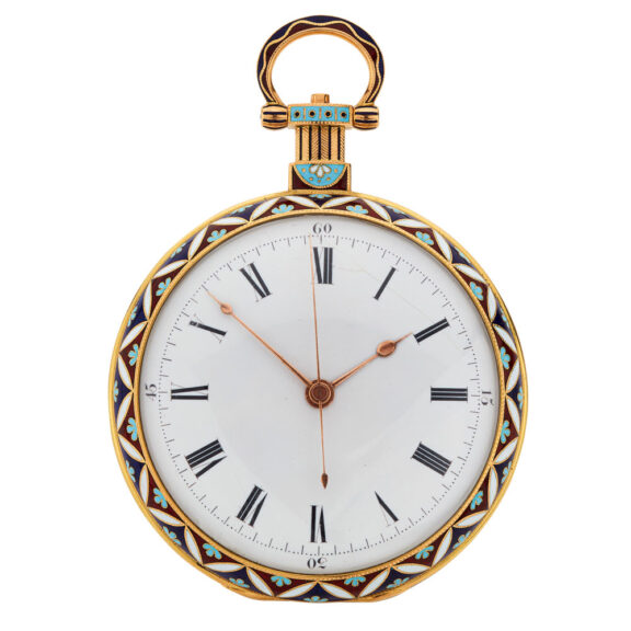 Exquisite Swiss gold enamel watch "The Butterfly" Circa 1830 Exquisite Swiss gold enamel watch "The Butterfly" Circa 1830