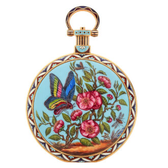 Exquisite Swiss gold enamel watch “The Butterfly” Circa 1830 Exquisite Swiss gold enamel watch “The Butterfly” Circa 1830