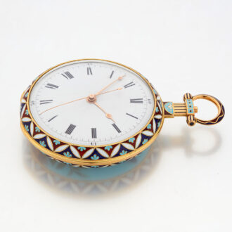 Exquisite Swiss gold enamel watch "The Butterfly" Circa 1830 Exquisite Swiss gold enamel watch "The Butterfly" Circa 1830