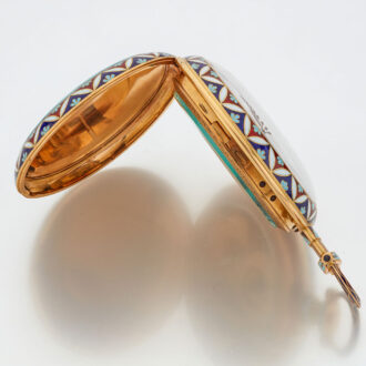 Exquisite Swiss gold enamel watch "The Butterfly" Circa 1830 Exquisite Swiss gold enamel watch "The Butterfly" Circa 1830