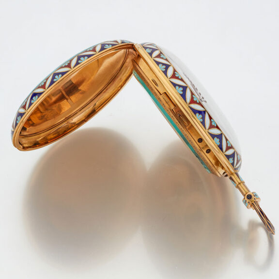 Exquisite Swiss gold enamel watch "The Butterfly" Circa 1830 Exquisite Swiss gold enamel watch "The Butterfly" Circa 1830